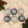 Set of balls plastic D-8 cm, 6 pcs "Brilling strips" Blue silver