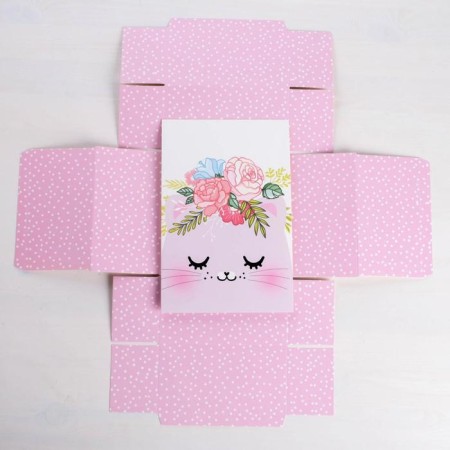 Gift folding box, packaging, “cat”, 15 x 15 x 8 cm-6