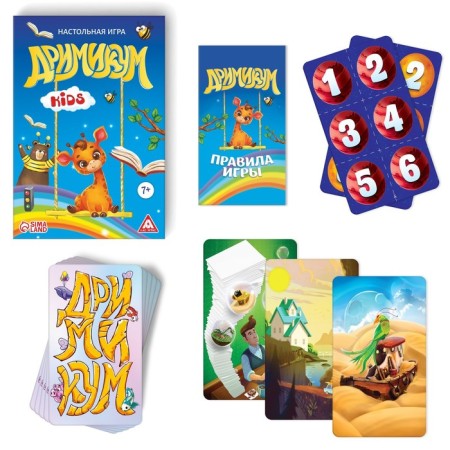Board game for asociation and imagination "Drimikum Kids", 64 cards, 7+-3
