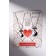 Kulons "Demetrons" yin-yang, black and white color in silver, 44 cm