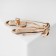 Brooch "Poins" ballerina, red-white color in gold