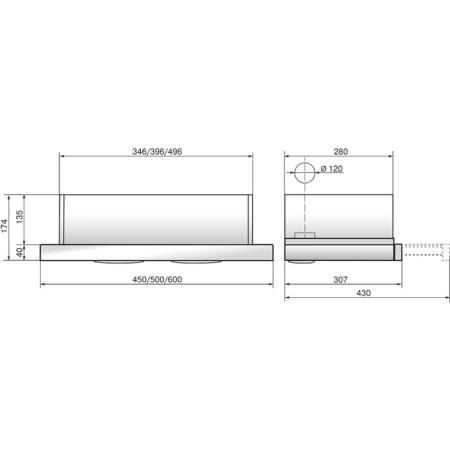 Elikor Elikor "Integra" 60p-400-B2l, built-in, 400 m3/h, 2 speeds, 60 cm, black-1