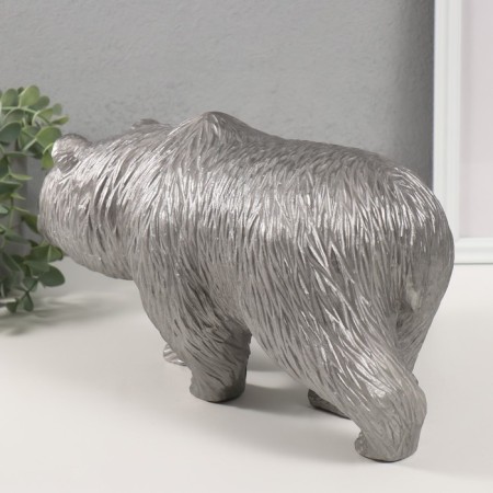 Silver bear piggy bank 18.5 x 14 x 36 cm-2