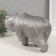 Silver bear piggy bank 18.5 x 14 x 36 cm