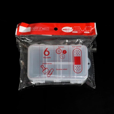 Organizer for storage double -sided, 14.5 × 9.5 × 4.5 cm, 10 cells, transparent-3
