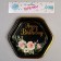 Paper plate "Happy Birthday", in a set of 6 pieces, black color
