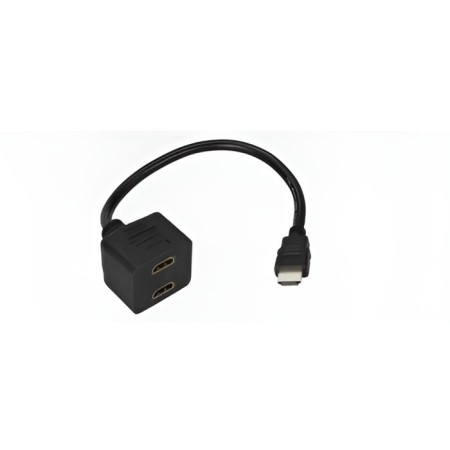 Rexant HDMI (M) adapter - 2XHDMI (F), black