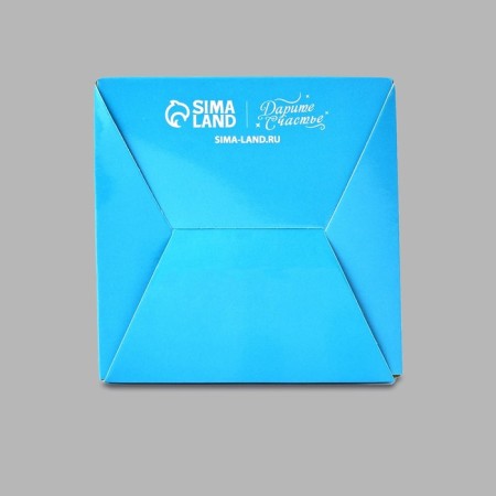 Capcake box, confectionery packaging, 1 cell "Blue Gradent", 9 x 9 x 11 cm-3