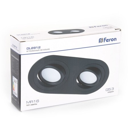 Introductive Lamp Feron DL2812, IP20, G5.3, 50 W, 175x92x25 mm, Black color black-7