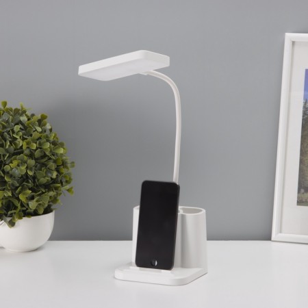 A tabletop lamp with a stand for the phone and pens, 3 compartments, 5W Led USB 2700-6500K-5
