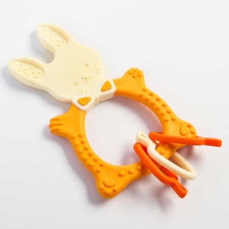 Silicone teether Bunny, universal, mix color-1