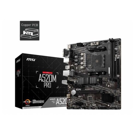 The MSI A520M Pro SOC-AMD A520 2XDDR4 MATX AC`97 8ch (7.1) GBLAN RAID+ VGA+ 103396-3