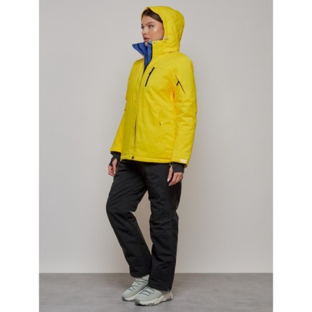 Ski suit female, size 44, yellow color-5