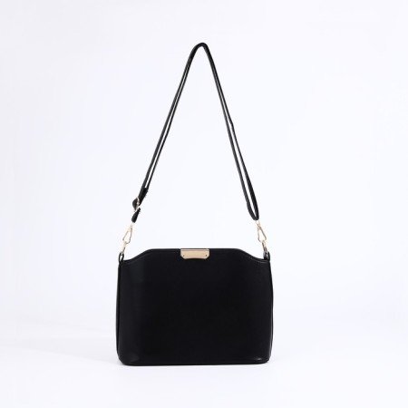 Bag Cross-Bodi with a zipper, black color