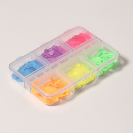 Sequins for the decor of the nails "NEON", multi -colored-3