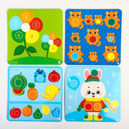 Children's developmental gaming set with pompom "Decompose: Big and Small", Types Mix-3
