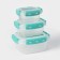 A set of food airtight containers, 3 pcs: 380 ml, 0.8 l, 1.5 liters