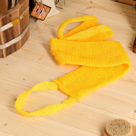 Bath knitted washcloth "Superdlin", 70x11cm, Mix color-2