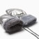 Women's mittens at the lawsuit Minaku shine 24 cm gray