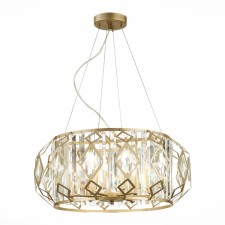 Suspended EVOLUCE lamp. Sle260203-06. Messina. 6x40 watts, E14, 54x54x66 cm, champagne color