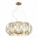 Suspended EVOLUCE lamp. Sle260203-06. Messina. 6x40 watts, E14, 54x54x66 cm, champagne color