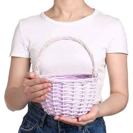 Wicker basket, 20 × 20 × 11.5/25 cm, willow