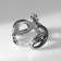 New Year! Symbol of the year 2025! Ring "Snake" Block, Color Black Silver, Directive