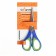 Office scissors 15 cm, plastic handles with rubber inserts, mix