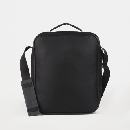 Male bag on lightning, rise, long belt, black color-1