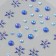Stick plastic rhinestones for hair "Blue flowers" 21x15.5 cm