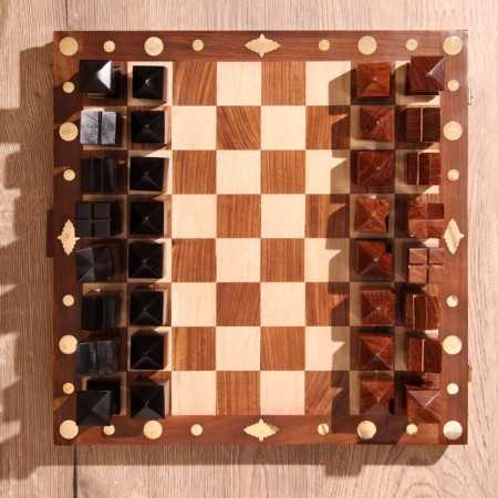 Folding chess, board 35x35 cm, shisham tree-5