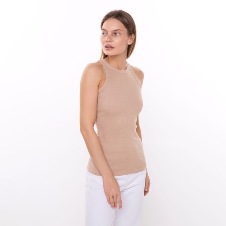 T -shirt female, beige color, size 50-3