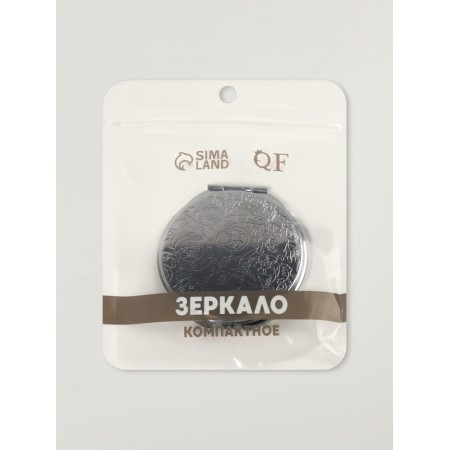 Folding mirror, d 6 cm, silver color-8