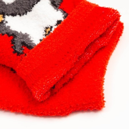 Women's socks "Penguins", red color, size 36-40-3