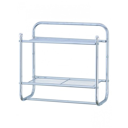 Dakota bathroom shelf, wall, silver