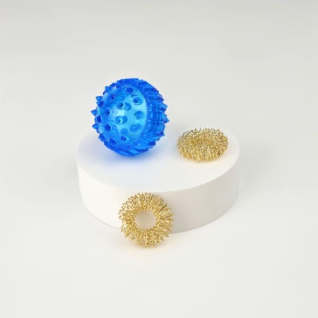 Hands and legs massage, d = 3.5 cm, 2 rings, blue color-3