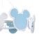 Mickey chandelier LED 36W 4000K blue 58x58x60cm