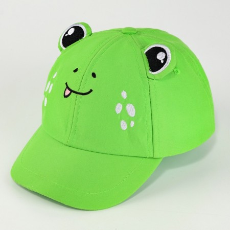 Baby cap for a boy with eyes "Frog", rr. 48-50-1