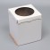 Confectionery packaging, with a window, "circle", white, 50 x 50 x 50 cm