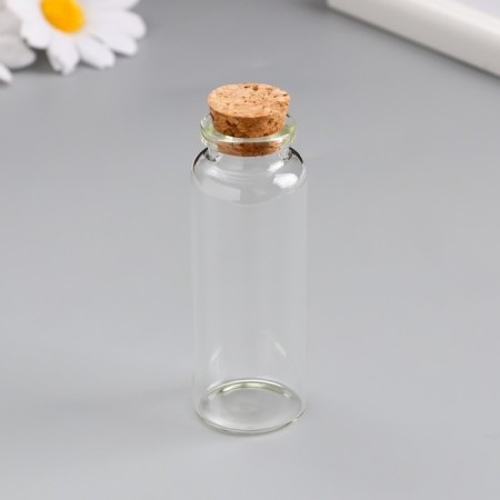 Decor for creativity Glass "A bottle with a cork" set of 3 pcs 40 ml 8x3x3 cm-1