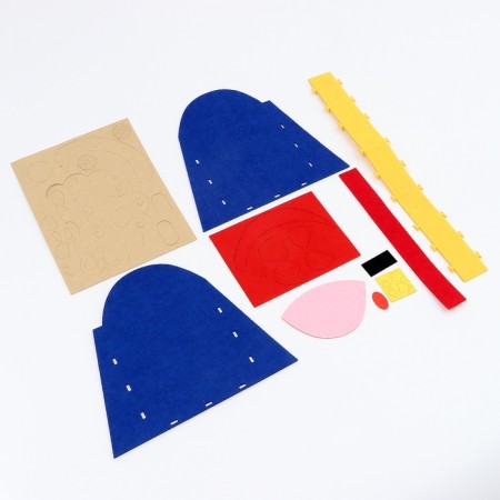 Set for creating a felt basket for the New Year "Merry Deer"-4