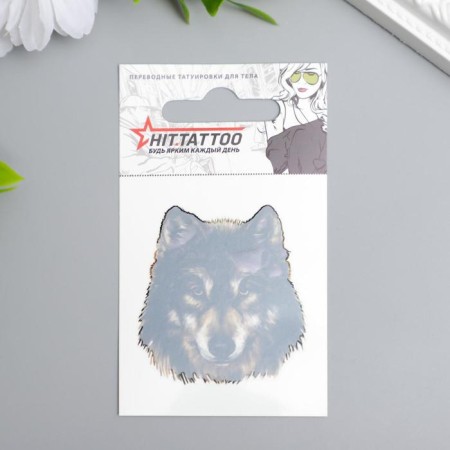 Tattoo on the body "Wolf's face"-3