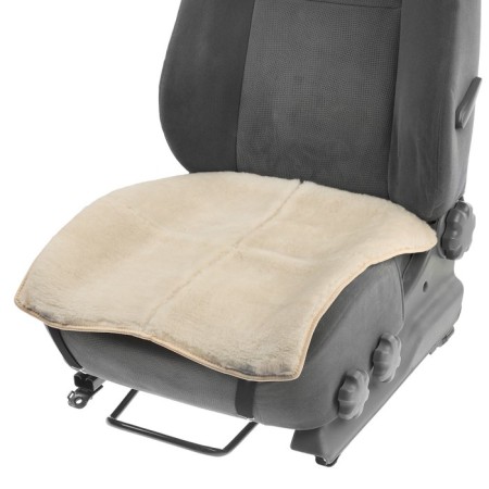 Kittail in the front seat, natural wool, short pile, beige-8