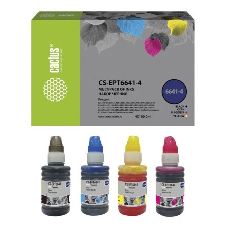 Cactus CS-Ed6641-4 T664 Cactus Cactus 4x100ml multicolor set for Epson L100/L110/L120/L132/L 107628-1