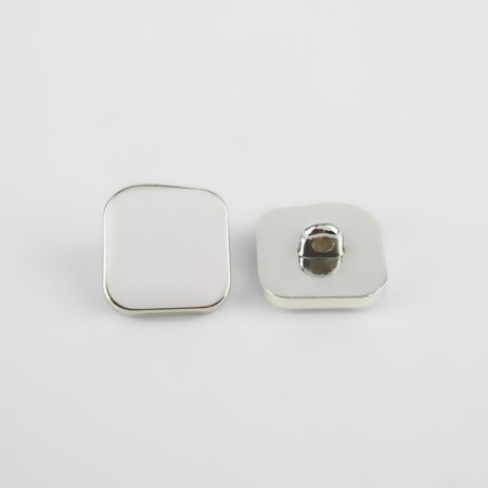 A set of buttons on the leg, 18 × 18 mm, 5 pcs, white/silver color-2