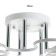 Svetogor chandelier "System" 5x60W E27 white/chrome 53x53x23cm