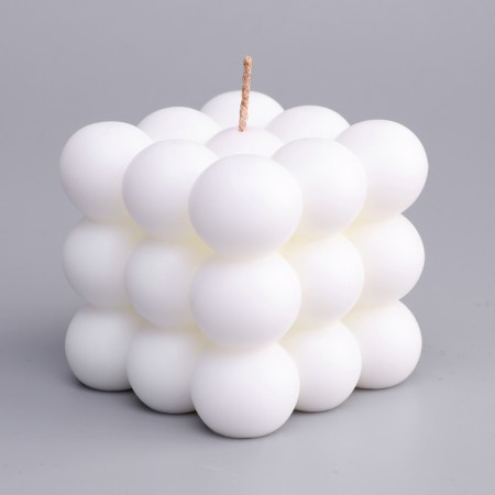 Figure candle "Cloud", 6x6 cm, white-1