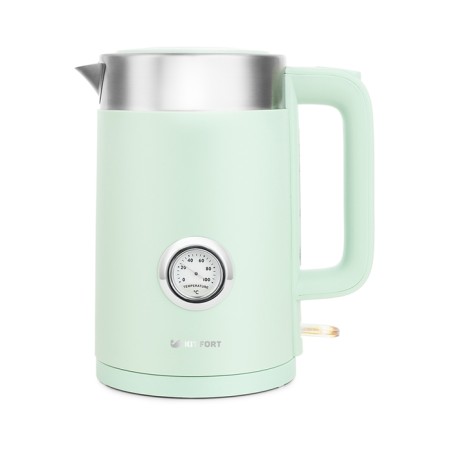 Electric kettle KitFort KT-659-2, metal, 1.7 l, 2200 watts, green
