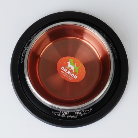 A bowl with a non -slip base decorative color, 230 ml, black-2
