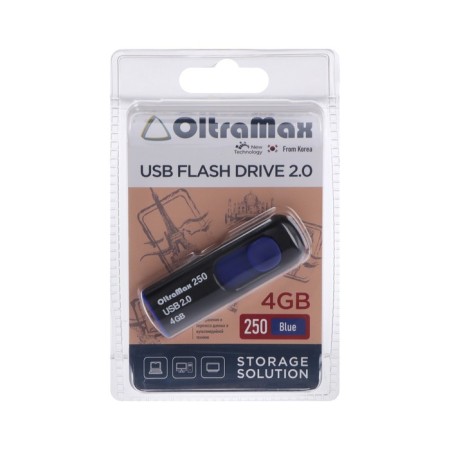 OLTRAMAX 250, 4 GB, USB2.0 flash drive, threes up to 15 MB/s, PLO up to 8 Mb/s, blue-2